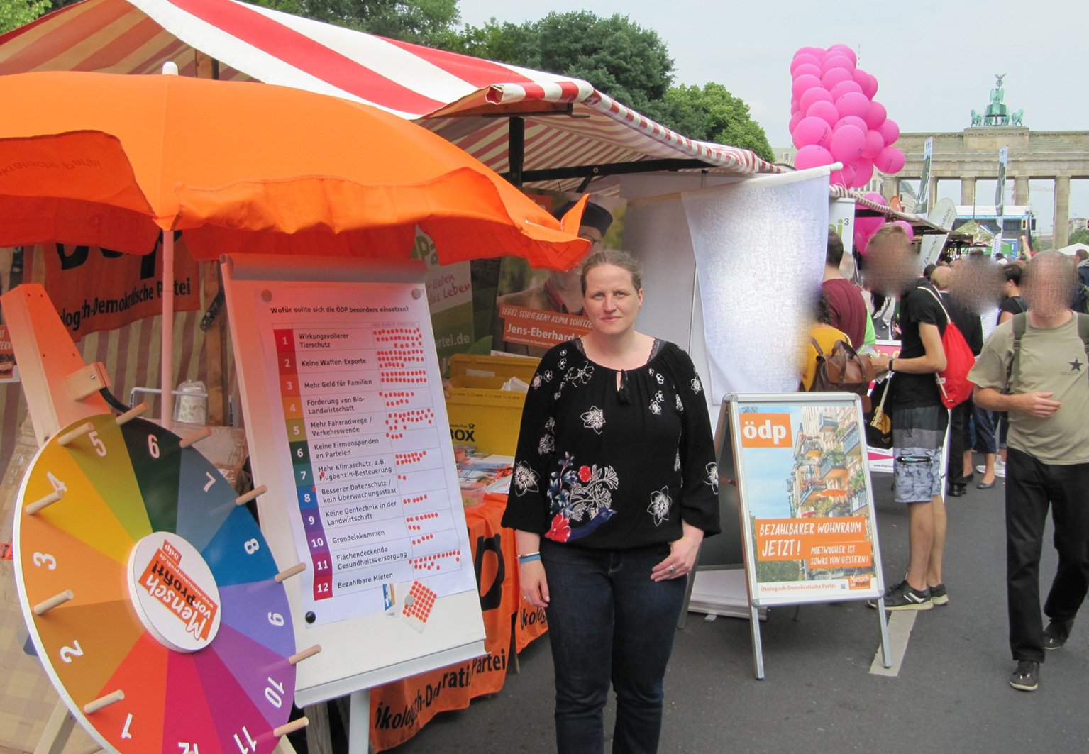 ÖDP-Glücksrad dreht sich auf dem Umweltfestival Umweltfestival