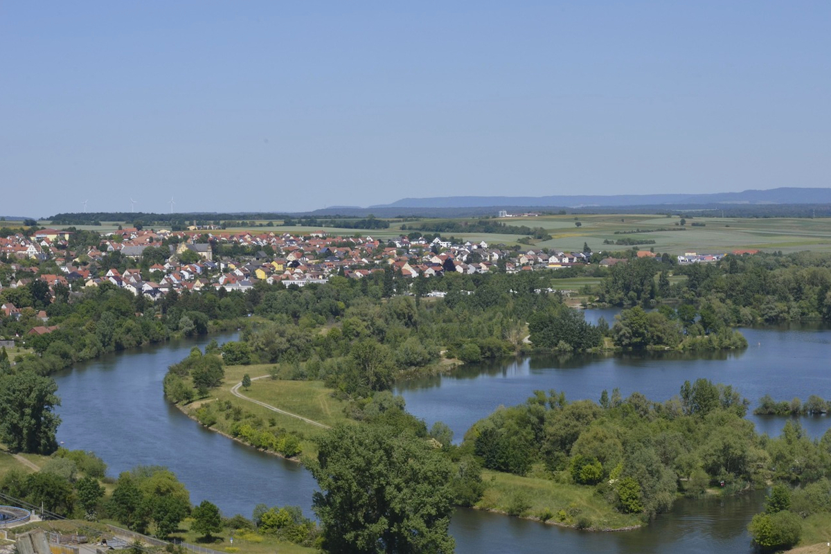 Der Main bei Dettelbach (Unterfranken) aus der Luft. Foto: Fritz_the_Cat / pixabay.com