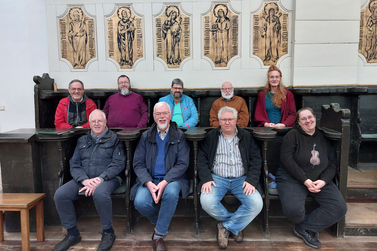 BAK-Mitglieder in der Kirche des Klosters Huysburg. Foto: Martin Weinmann